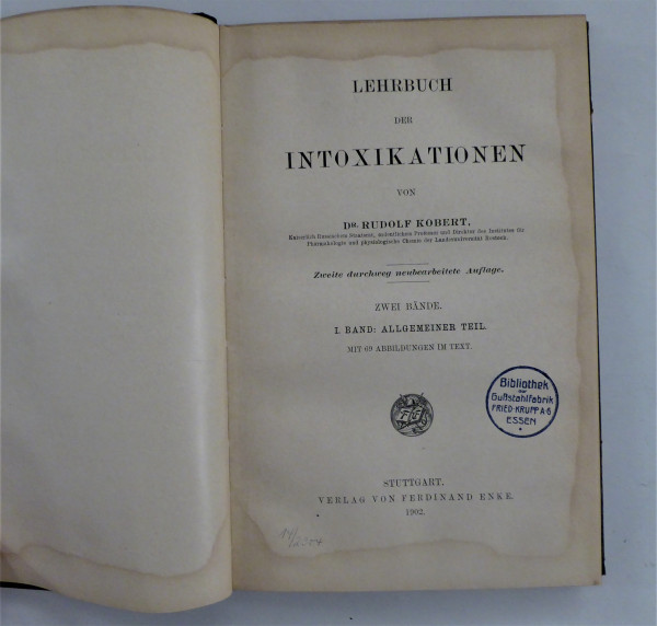 Lehrbuch der Intoxikationen 1902