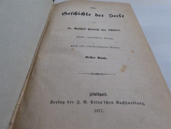 Die Geschichte der Seele 1877, 5. Aufl.