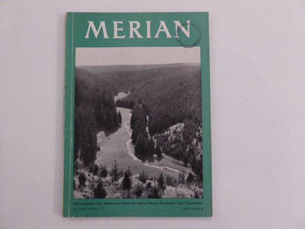 Merian Heft Der Harz 1951 3. Jahrg.